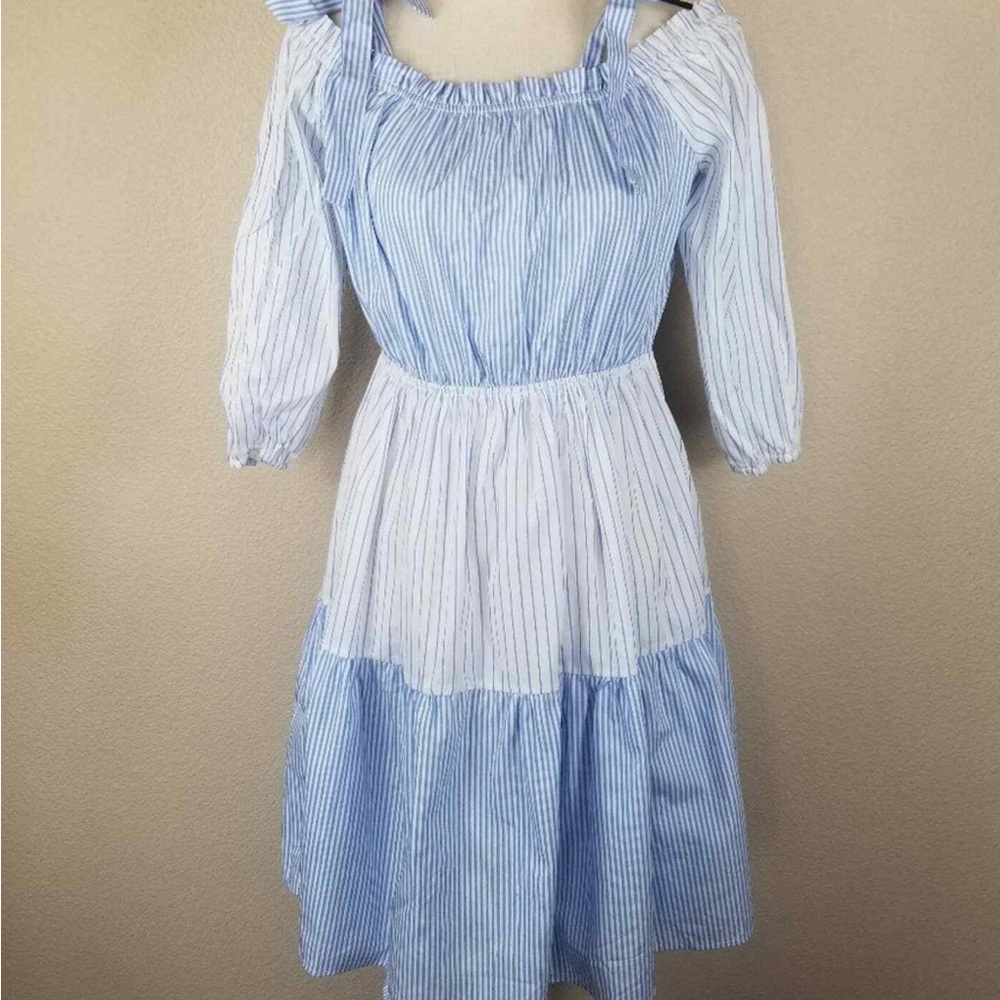 New Line + Dot Off The Shoulder Striped Dress Size M